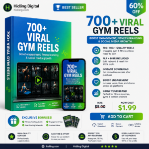 Fitness Mega Bundle – 700+ Viral Gym Reels, 16 eBooks & 17 Canva Planners with PLR & MRR Rights