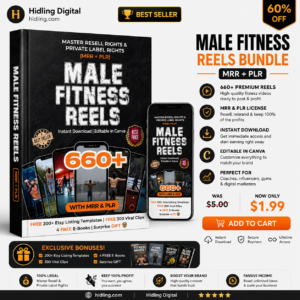 660+ Male Fitness Reels Bundle (MRR) | Viral Gym & Workout Videos for TikTok, Instagram Reels & YouTube Shorts