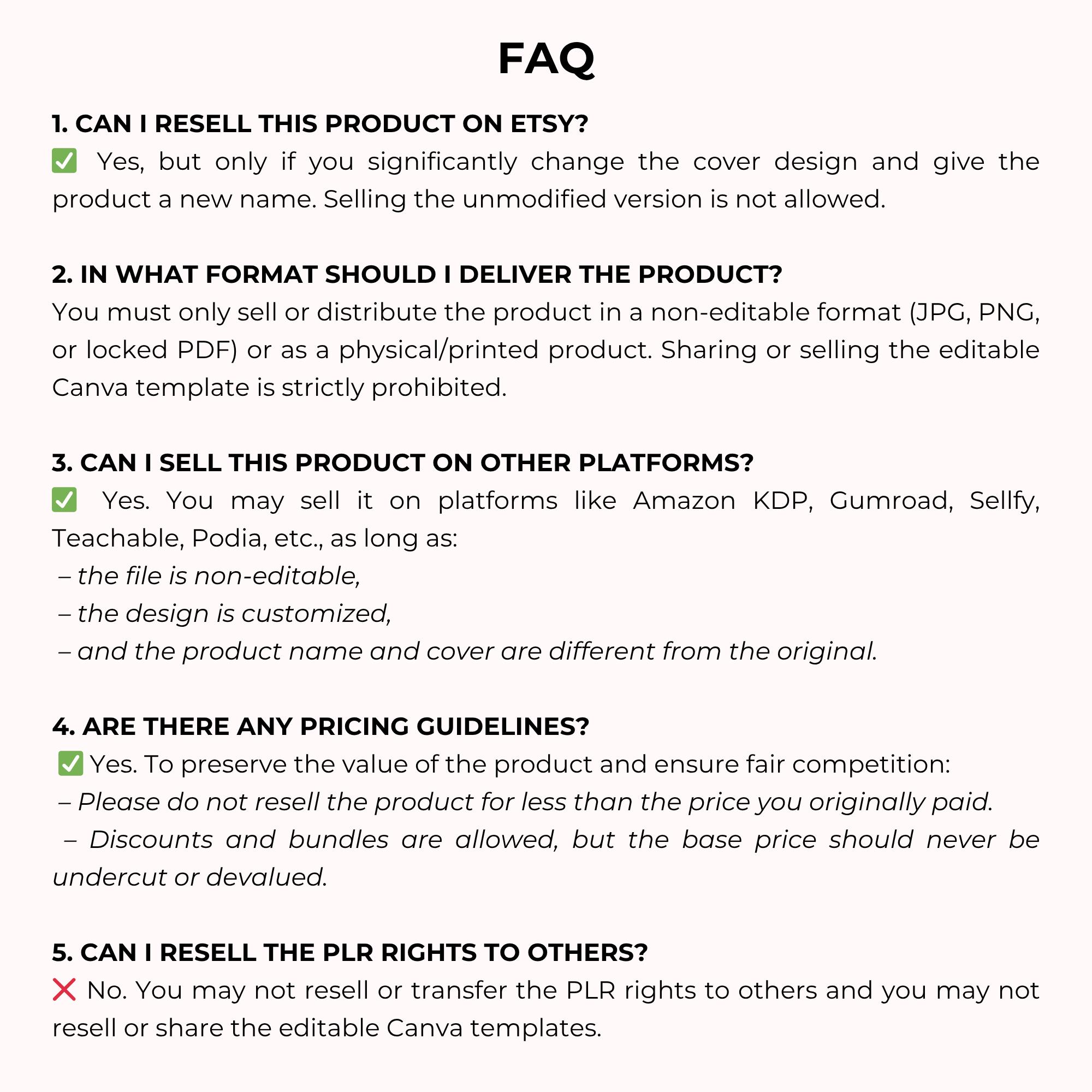 Fitness Checklist Planner with PLR Rights | Editable Canva Template & Printable PDF - Image 4