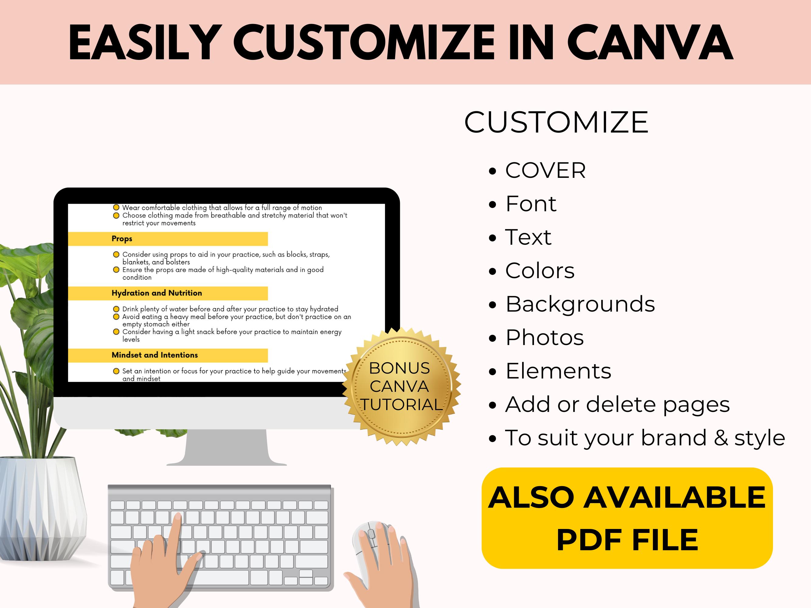 Fitness Checklist Planner with PLR Rights | Editable Canva Template & Printable PDF - Image 3